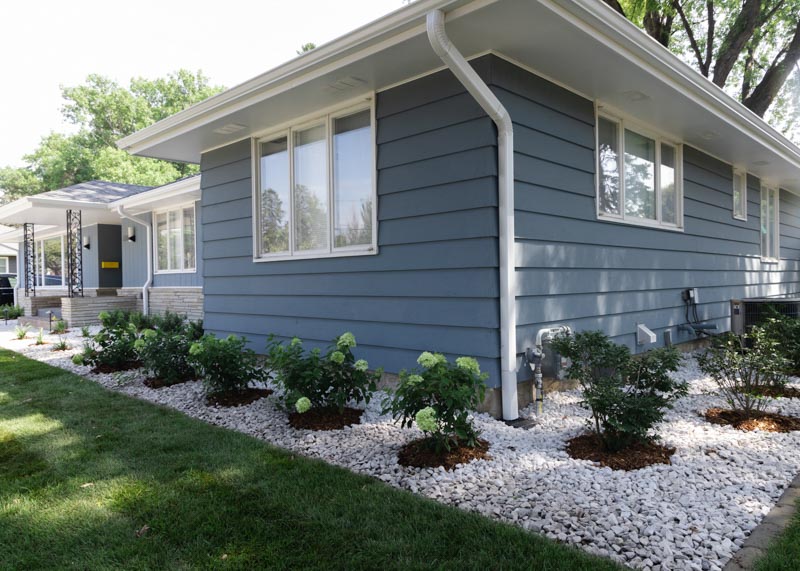 front of a home with updated softscapes