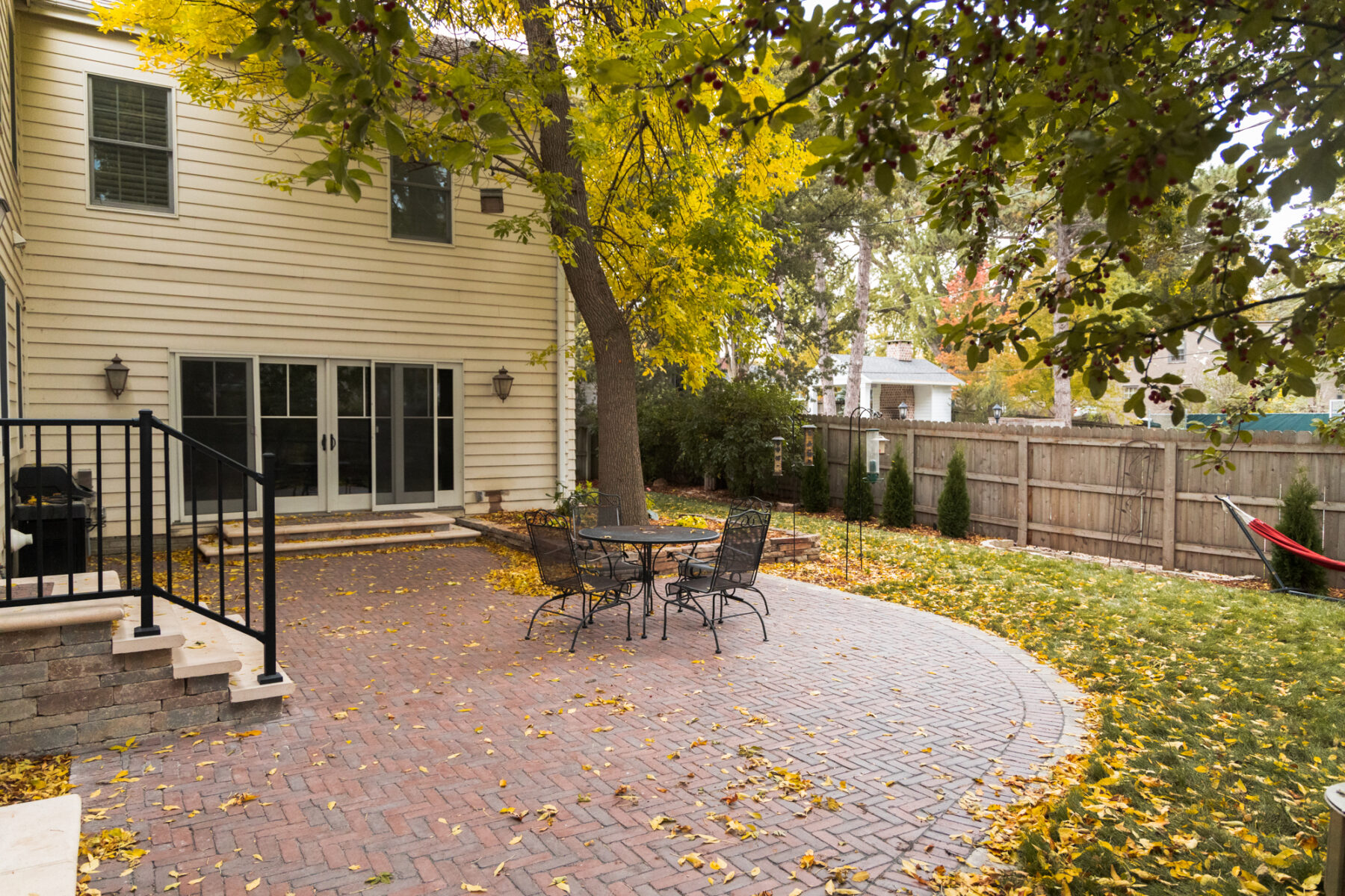 After photo of a backyard patio