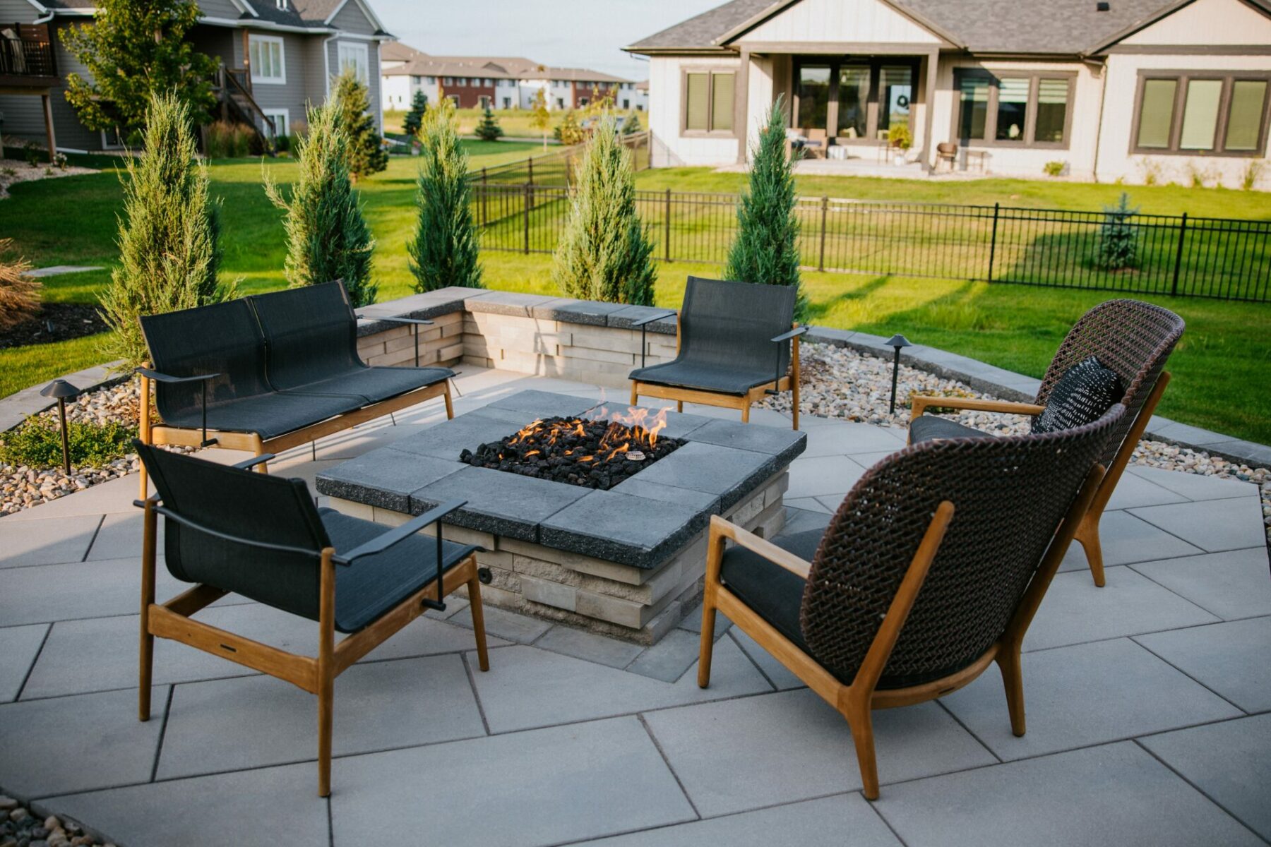 Outdoor Fire Pit with Custom Outdoor Furniture