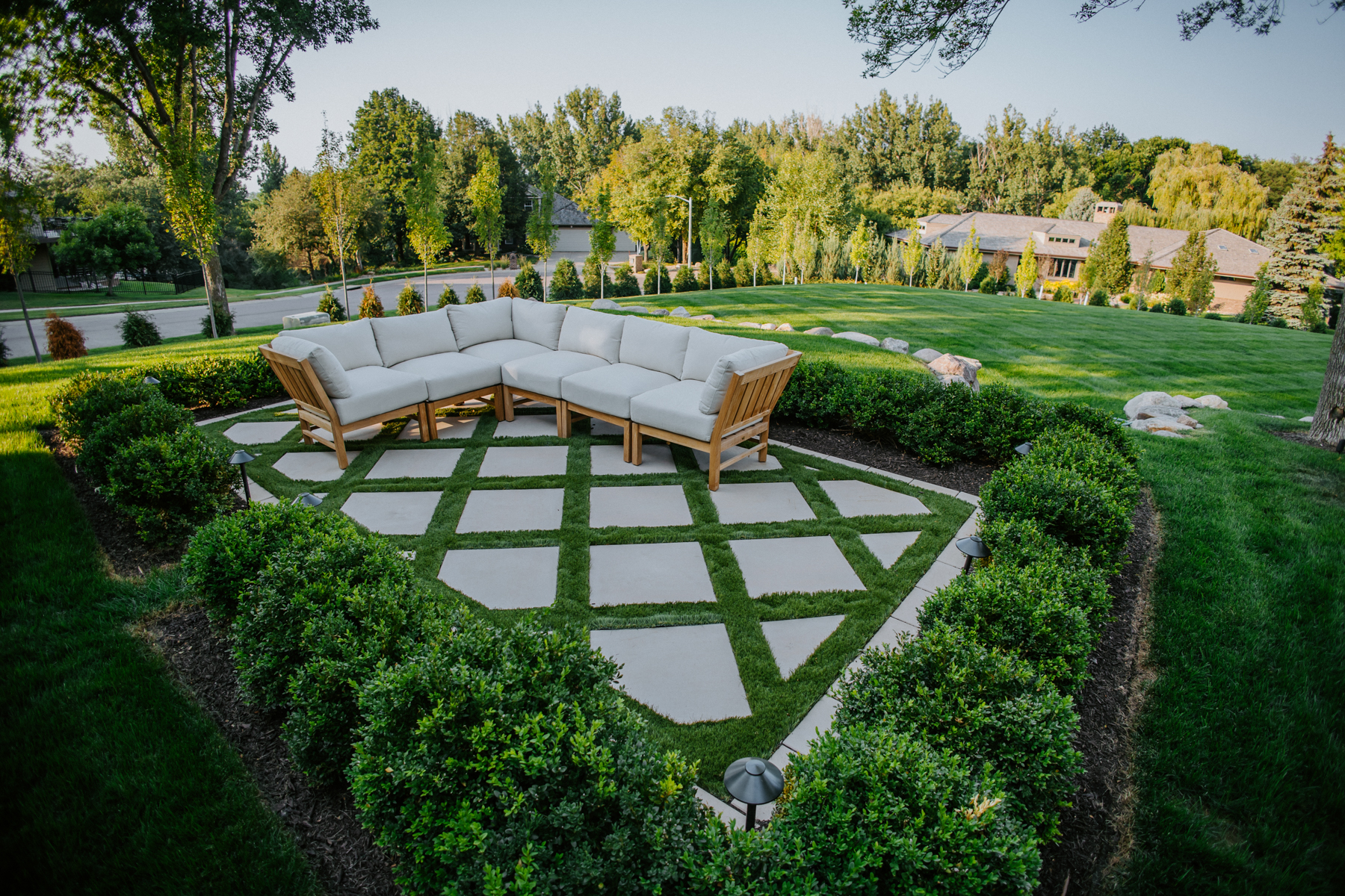 porcelain tile patio with outdoor couch