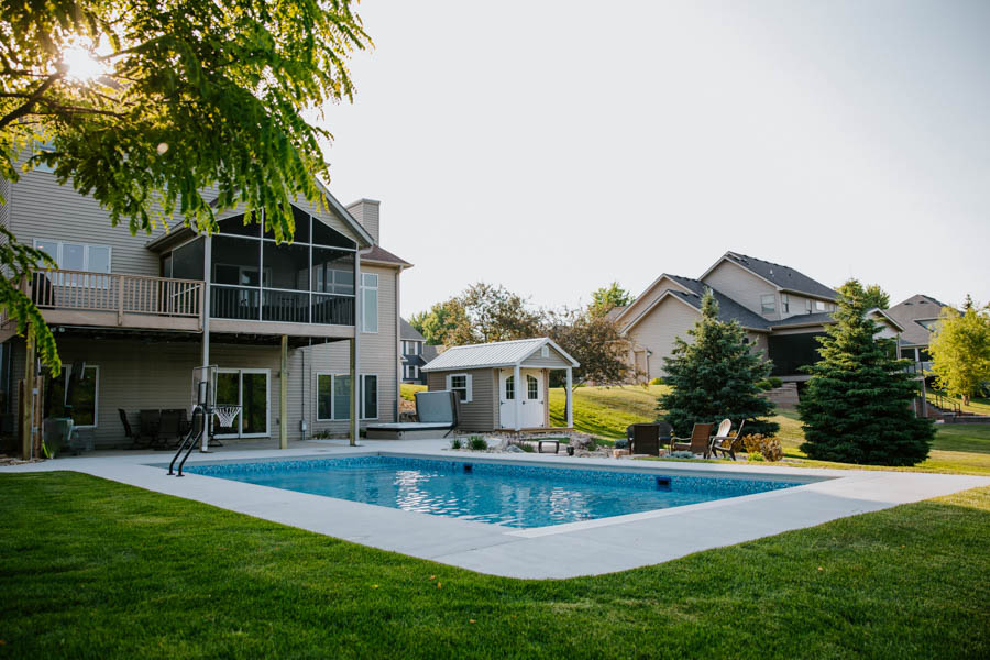 Backyard transformed into the perfect hosting area.