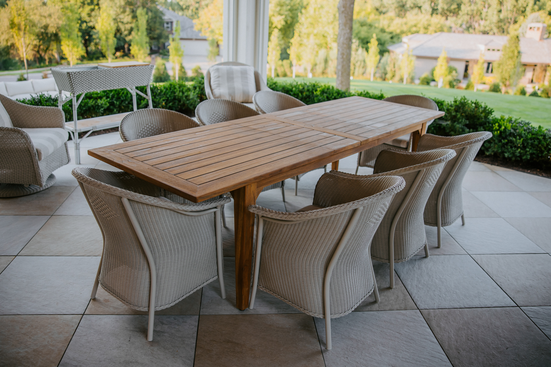 outdoor dining area