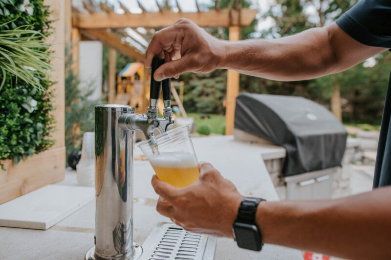 Outdoor Kitchen with Draft Beer on Tap, Weller Brothers Landscaping