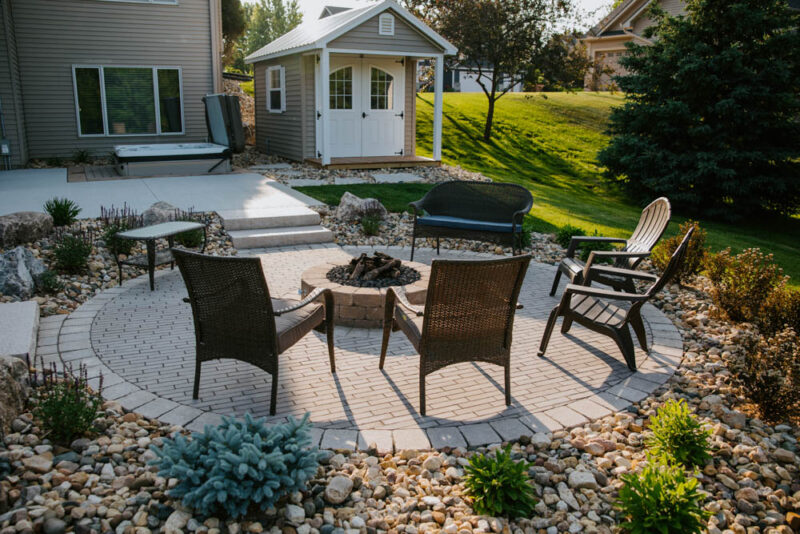 Outdoor Patio with Firepit, Weller Brothers Landscaping