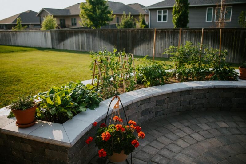 Raised Planters with floral landscaping, Weller Brothers Landscaping