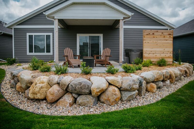 Retaining wall extension for front door patio, Weller Brothers Landscaping