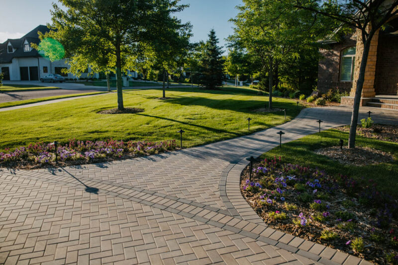 paver walkway and driveway
