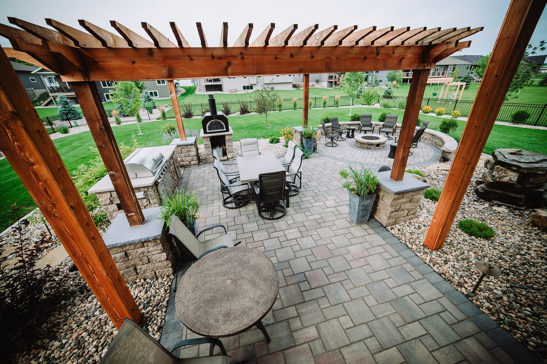 custom backyard patio for entertaining