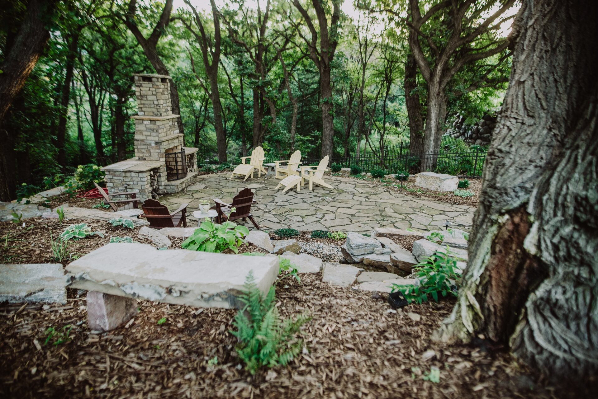 South Dakota woodland landscaping project