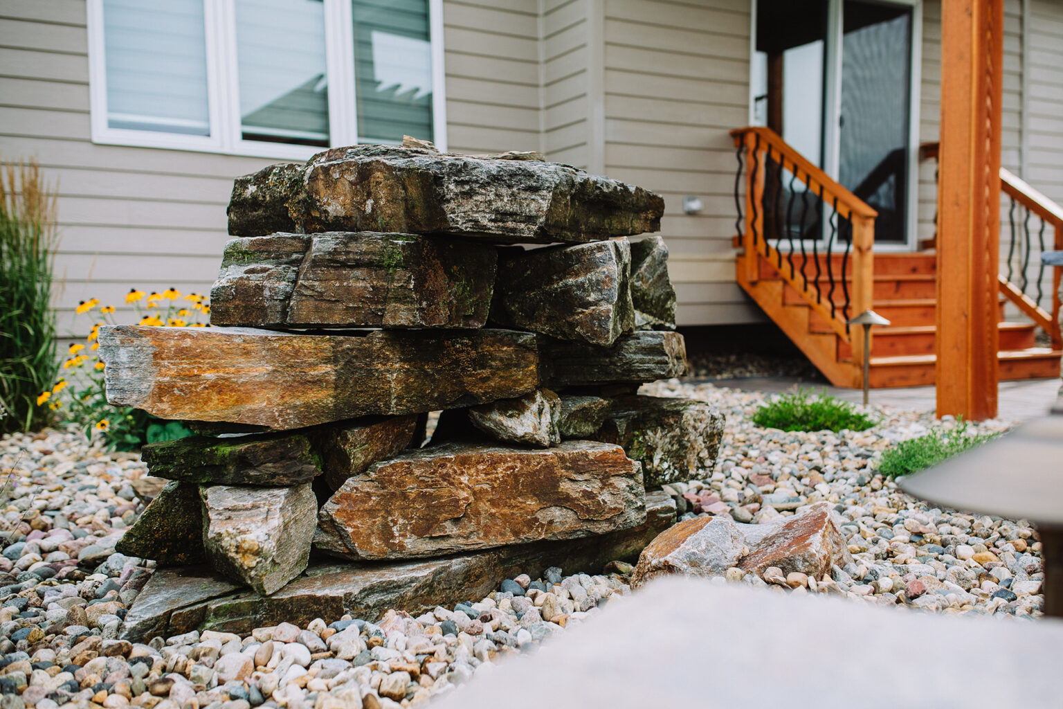water feature by Weller Brothers Landscaping