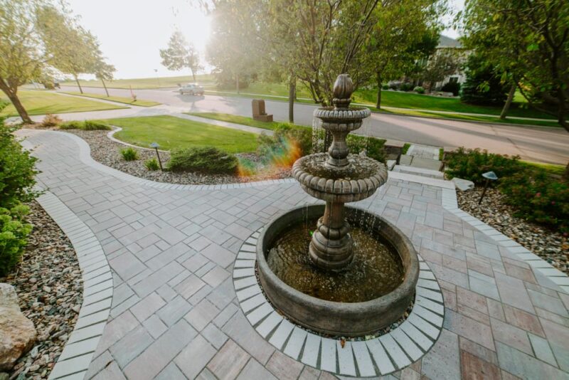 residential water fountain by Weller Brothers in South Dakota