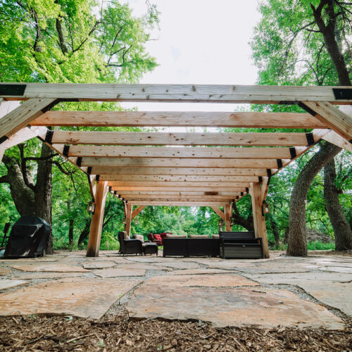 custom patio with pergola in South Dakota