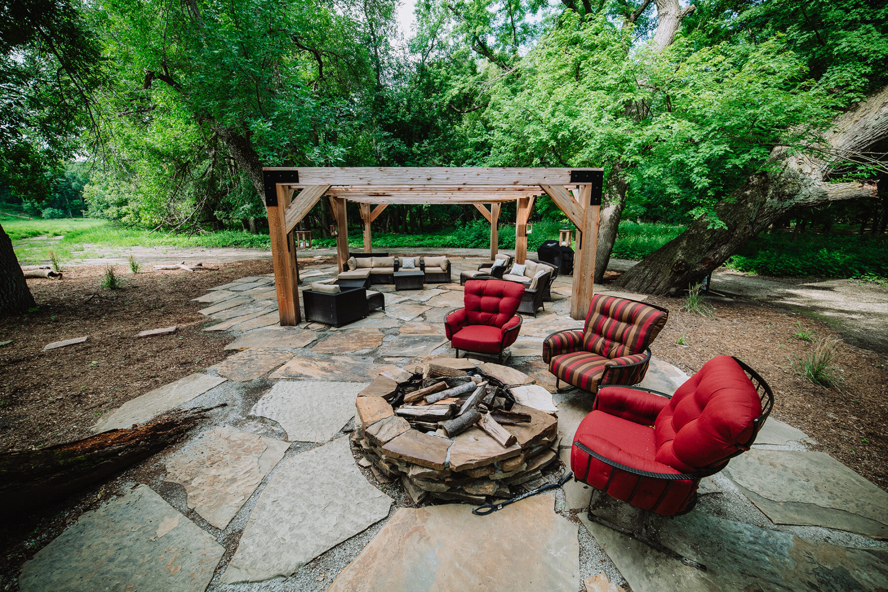 riverside stone patio in Sioux Falls
