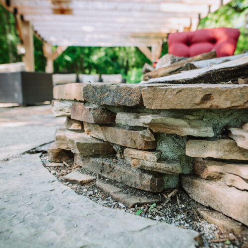 custom stone patio