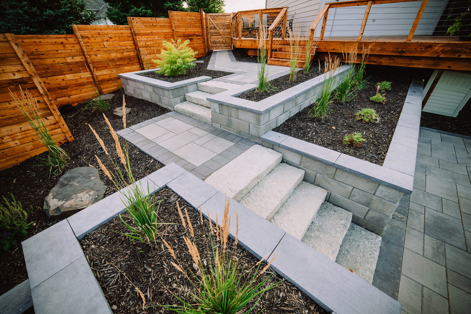 wood outdoor retaining wall