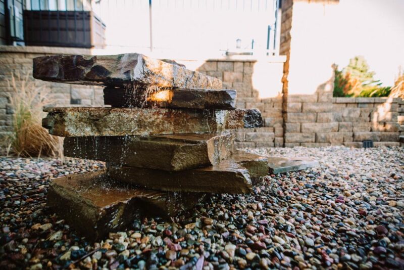 backyard water feature