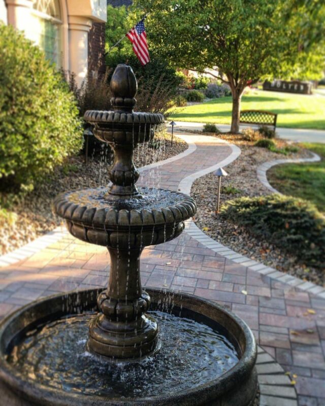 residential water fountain by Weller Brothers in South Dakota