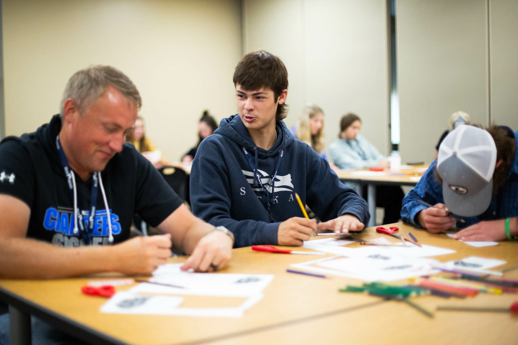 students at workshop