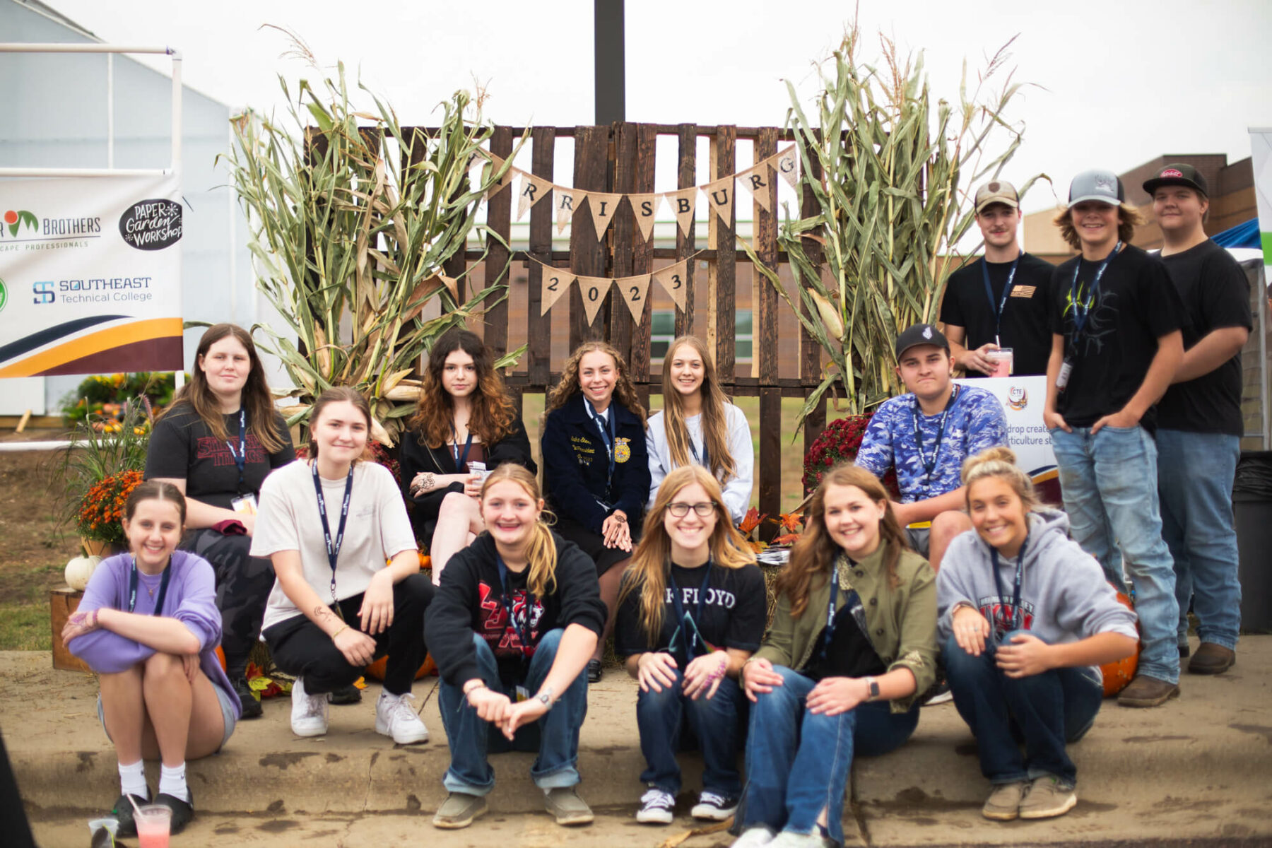 Harrisburg High School FFA members and students