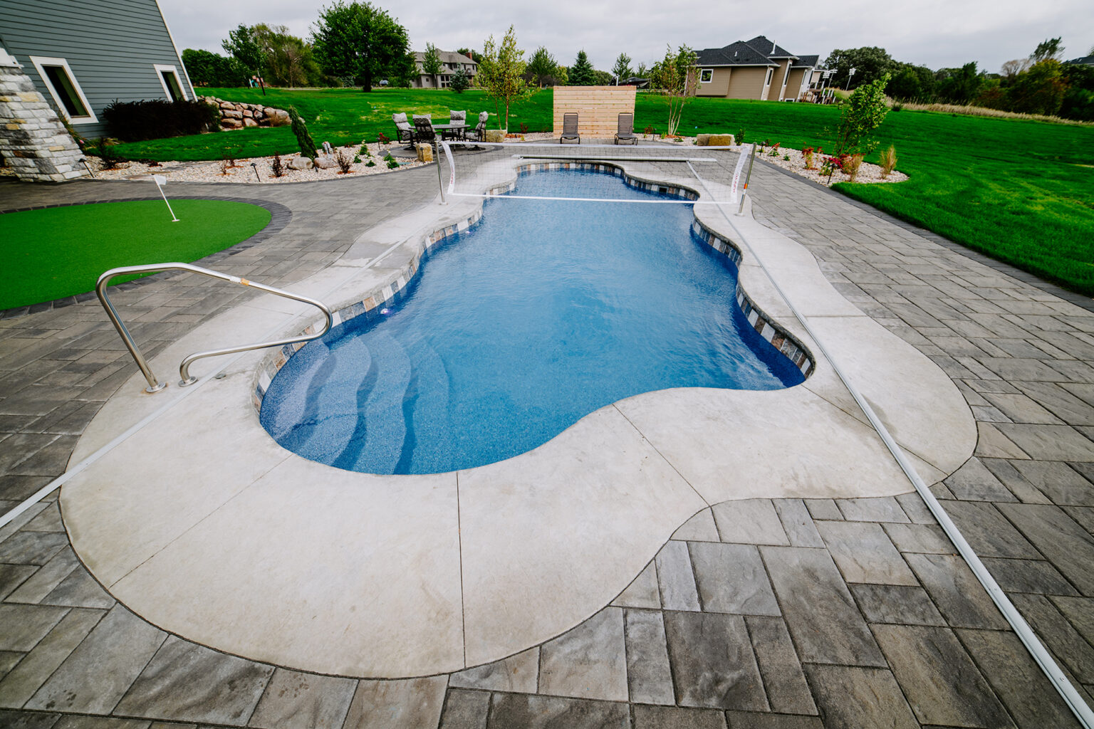 Sioux Falls pool landscaping project
