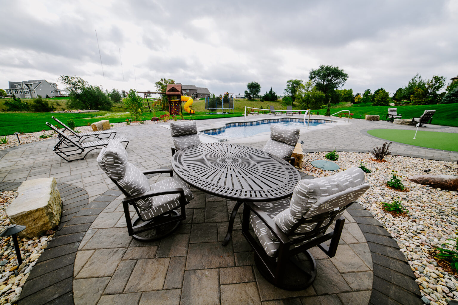 backyard patio by Weller Brothers