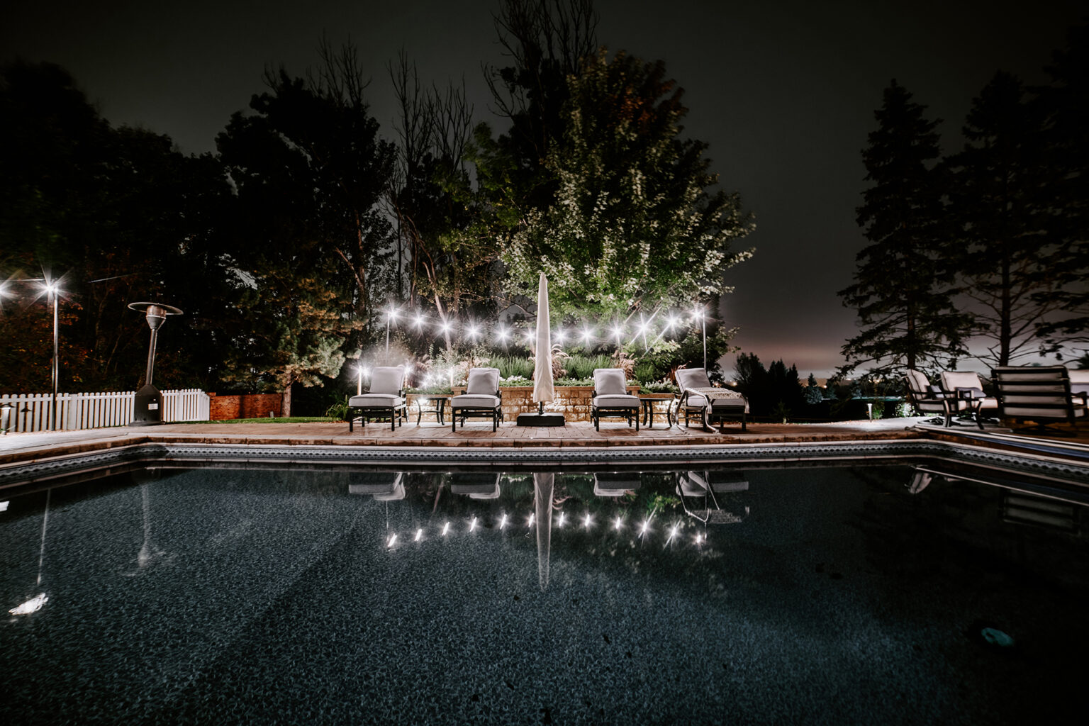 custom lighting above pool in Sioux Falls
