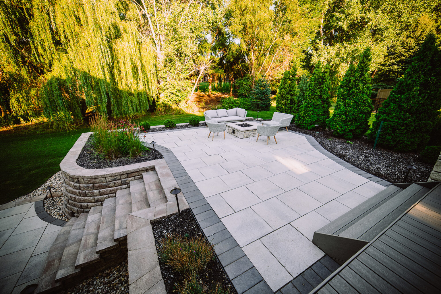 beautiful stone patio in South Dakota