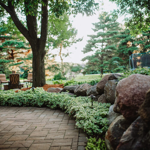 outdoor patio with concrete pavers