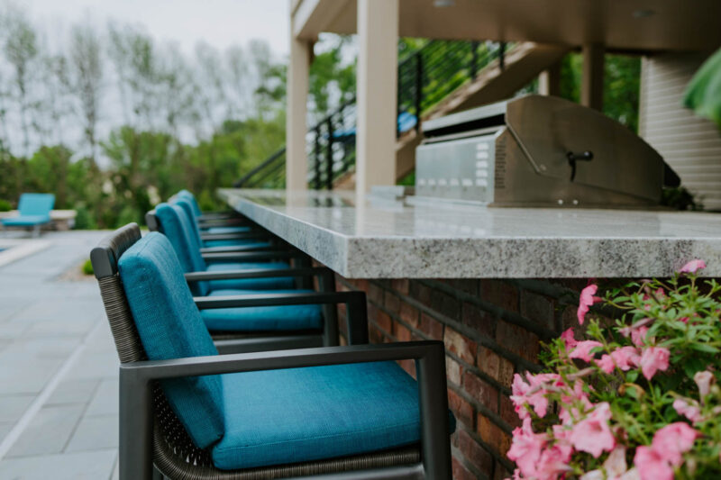 Outdoor Kitchen Seating with Furniture Design, Weller Brothers Landscaping