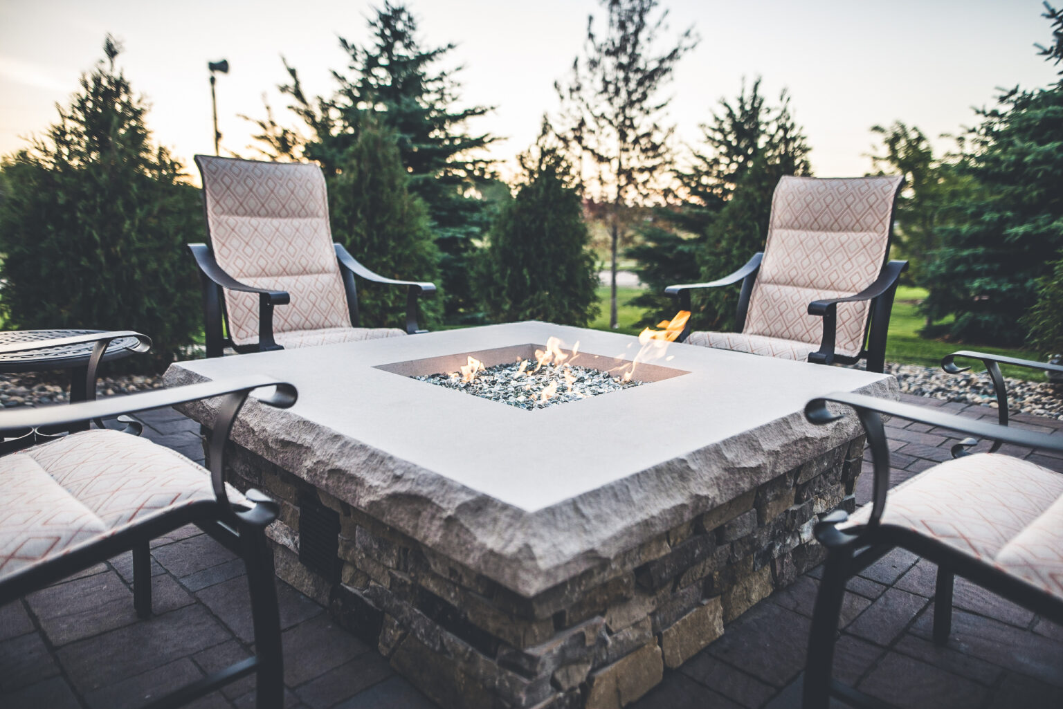 South Dakota backyard fire pit