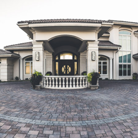 grand patio entrance by Weller Brothers Landscaping