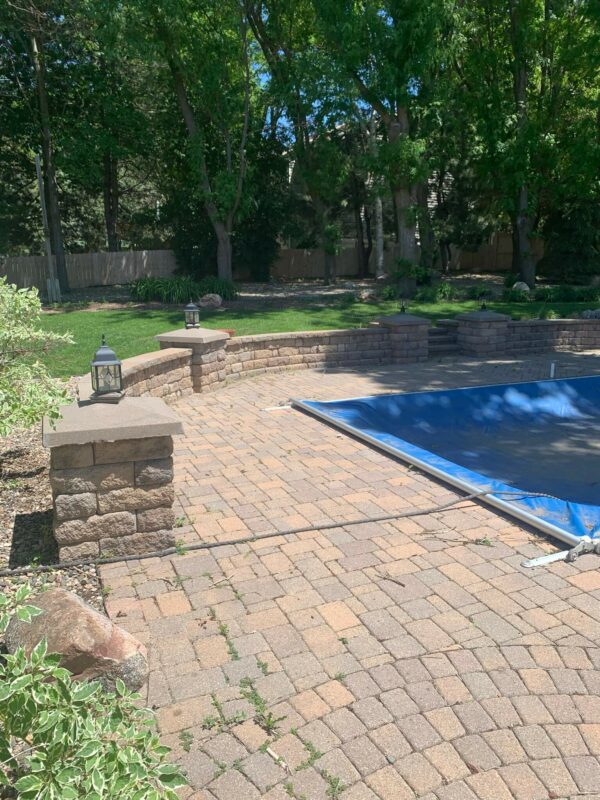 Before photo of a Sioux Falls backyard