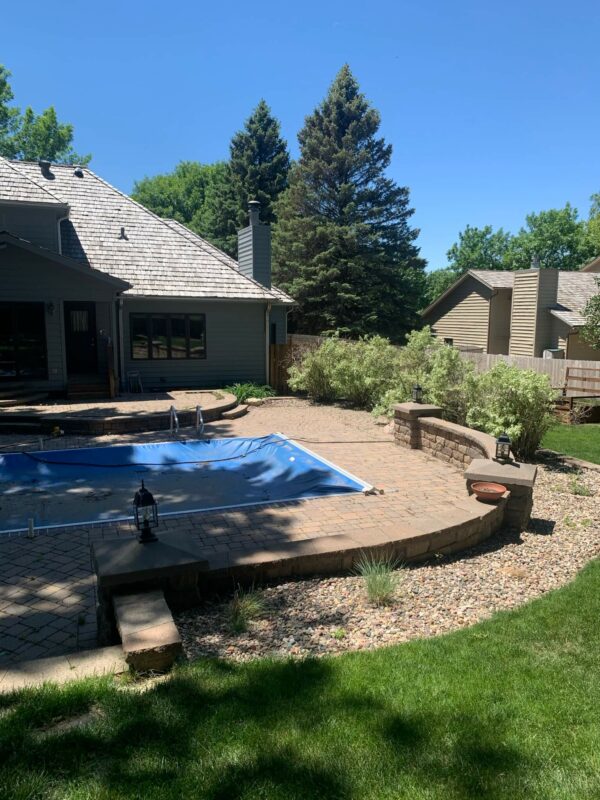 before photo of a landscaping project