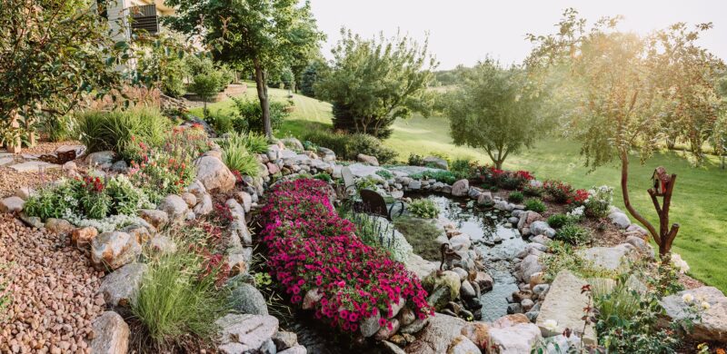 sloped landscaping by Weller Brothers Landscaping