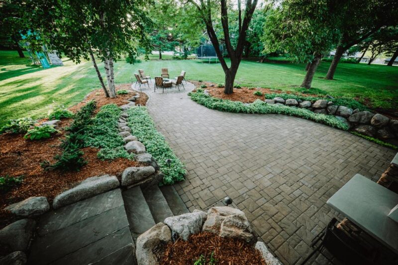Patio with Pavers and surrounding Landscaping, Weller Brothers Landscaping