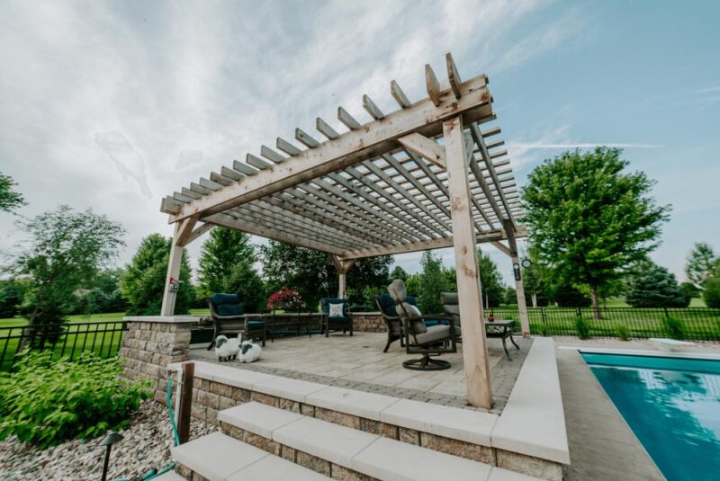 Poolside Pergola, Weller Brothers Landscaping 