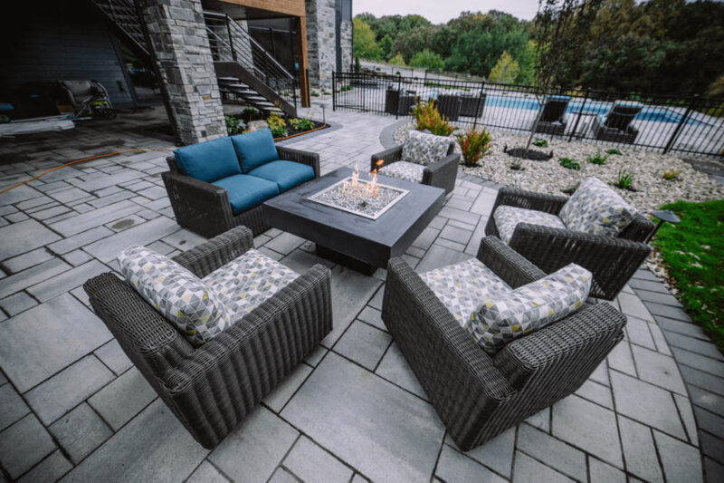 Cozy outdoor firepit and Furniture Design, Weller Brothers Landscaping