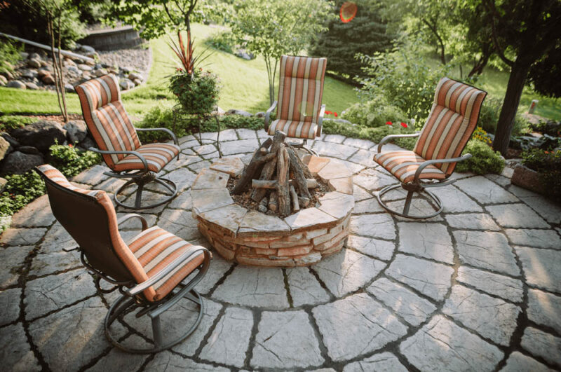 Rustic Outdoor Firepit, Weller Brothers Landscaping