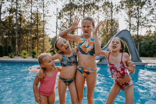 kids having fun at a pool