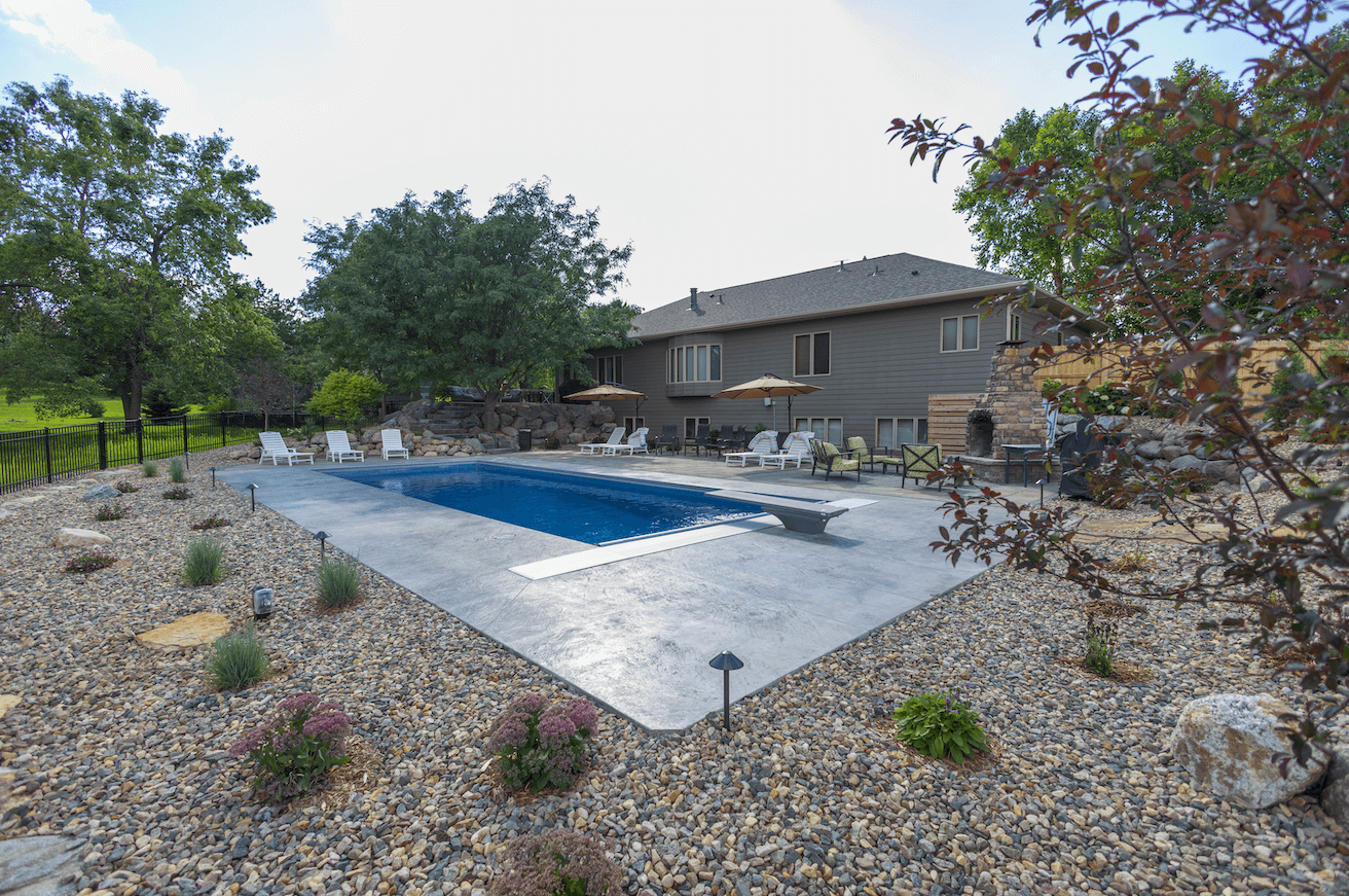 custom pool and patio project in south dakota