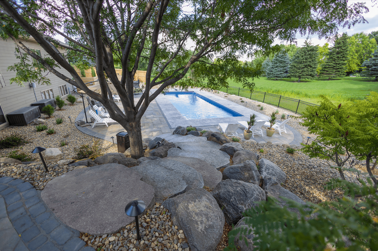 residential rock staircase