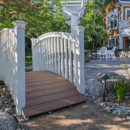 footpath and bridge in backyard