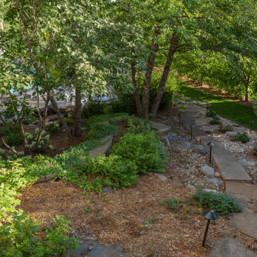 mulch and garden