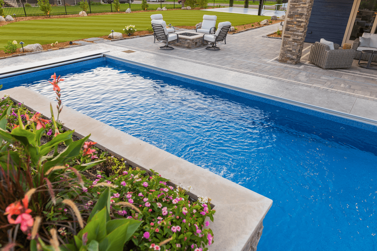 residential backyard pool in Sioux Falls