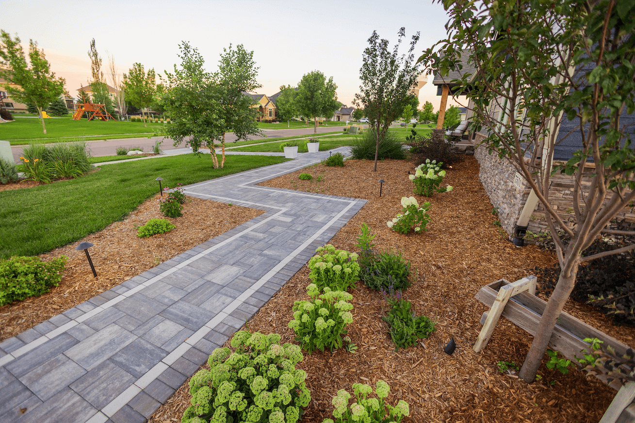 Front yard general landscaping in Sioux Falls