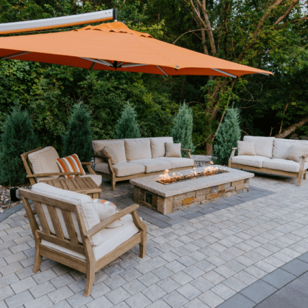 Patio seating by Weller Brothers Landscaping