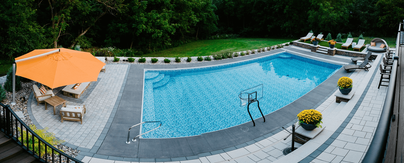 Backyard pool in Rochester, MN