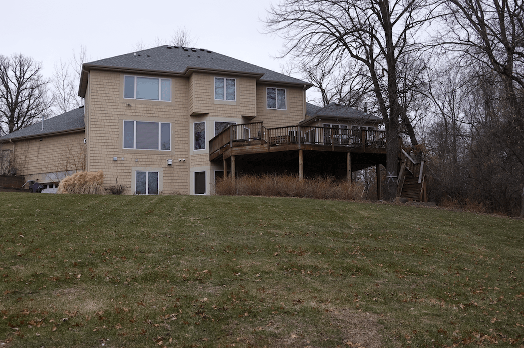 Old deck before a new patio