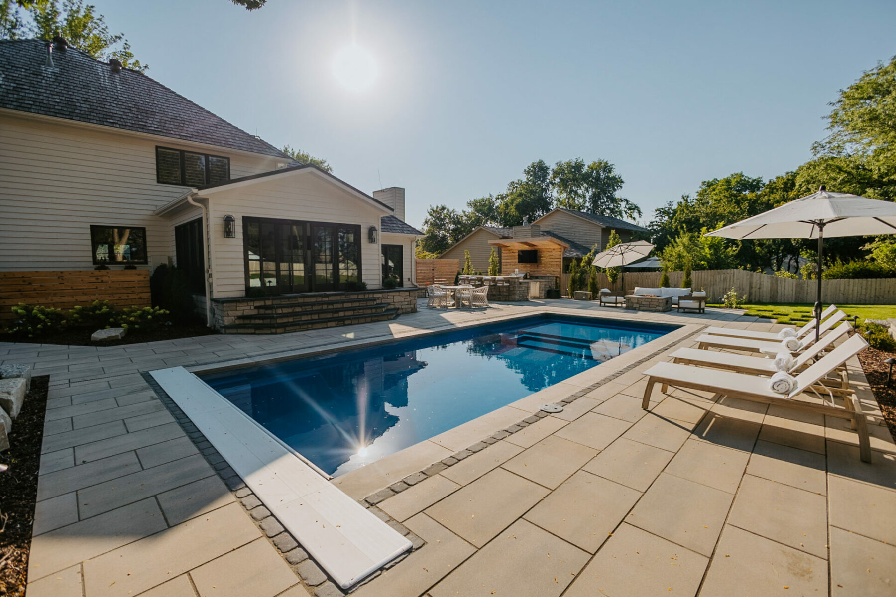 backyard pool and patio redone in sioux falls