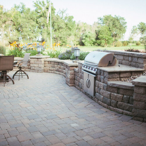 outdoor kitchen and patio